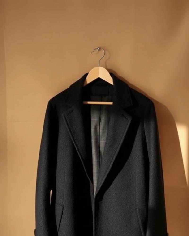 Charcoal Wool Overcoat